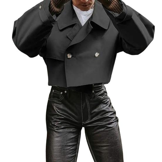 Укороченная ветровка Yousheng, однобортная однотонная ветровка в стиле ретро с длинным рукавом и поясом