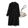 Big Brand Original Woolen Skirt! Pursuit of Quality ~ Exquisite Women Ammonia Silk Long Sleeve Lead Commuting Dress Autumn and Winter