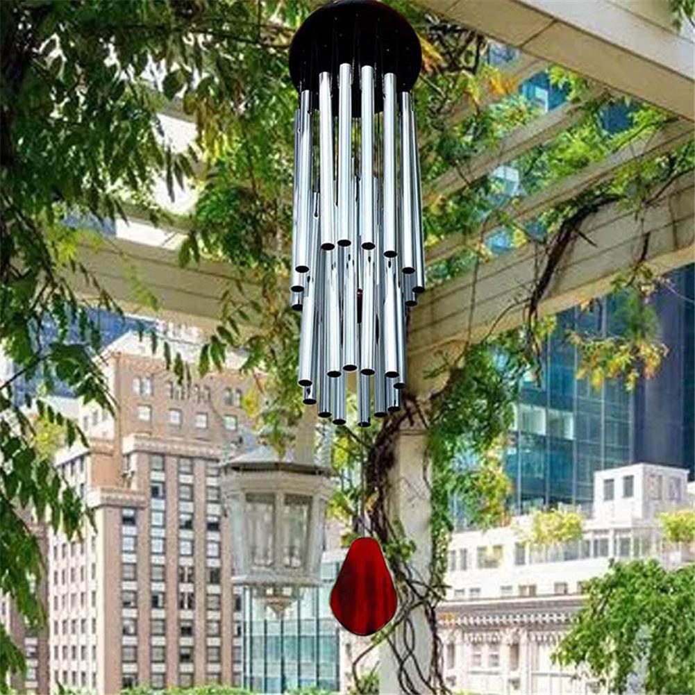 Large 27 Metal Tubes Wind Chimes Outside Outdoor Porch Wind Chime Soothing Melodic Memorial Sympathy Garden Patio Decorations