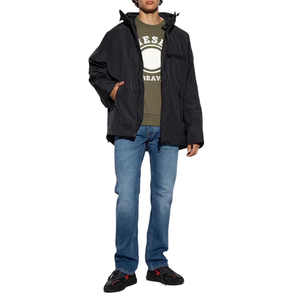 DIESEL W Henness Nylon Jacket With Piped Oval D Logo A114310TFAL