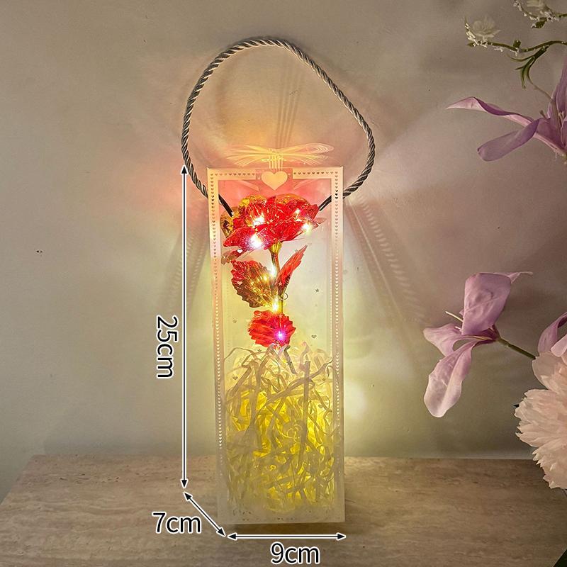 Eternal Galaxy Rose Rose With Lights  Led Valentine Day Gift Couple Girlfriend New Year Heart Gift Creative Wedding Decor