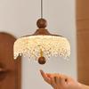 Elevating Touch Pendant Light, Restaurant Pendant Light, Iceberg Water Droplet Retro Walnut Color Aisle Light