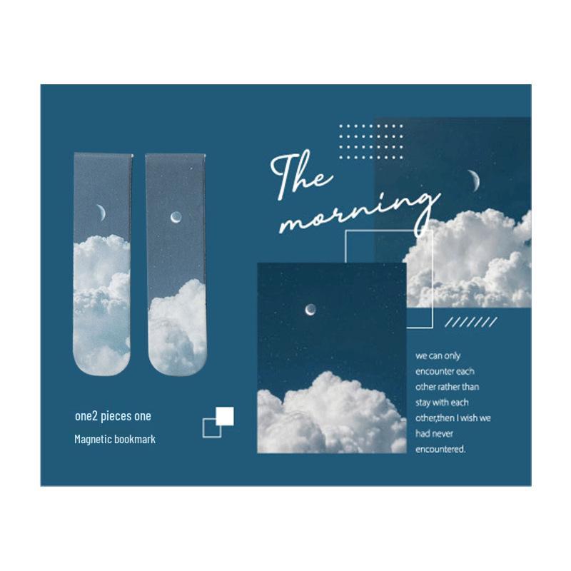 Серия магнитных закладок «Фантазии раннего утра»: 6 Простых Живописных Облачных Узоров