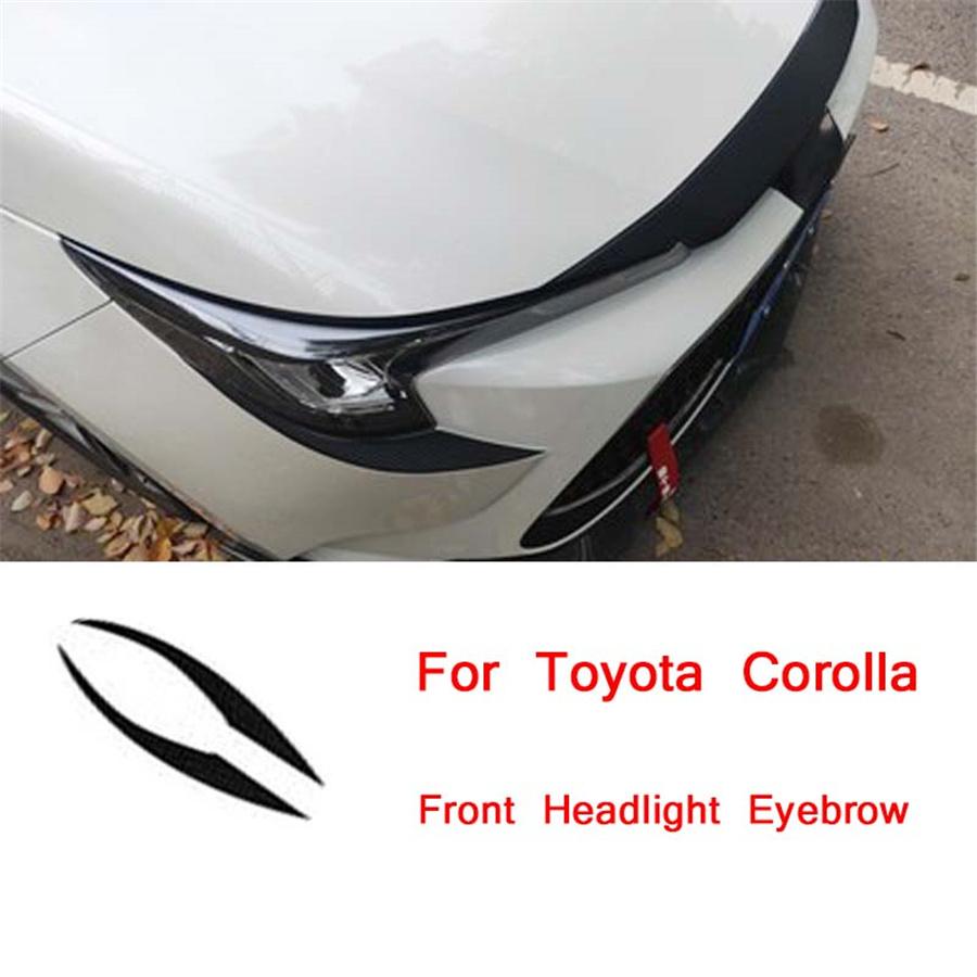 Черная накладка на фары, наклейка, накладка для Toyota Corolla 2019 - 2021