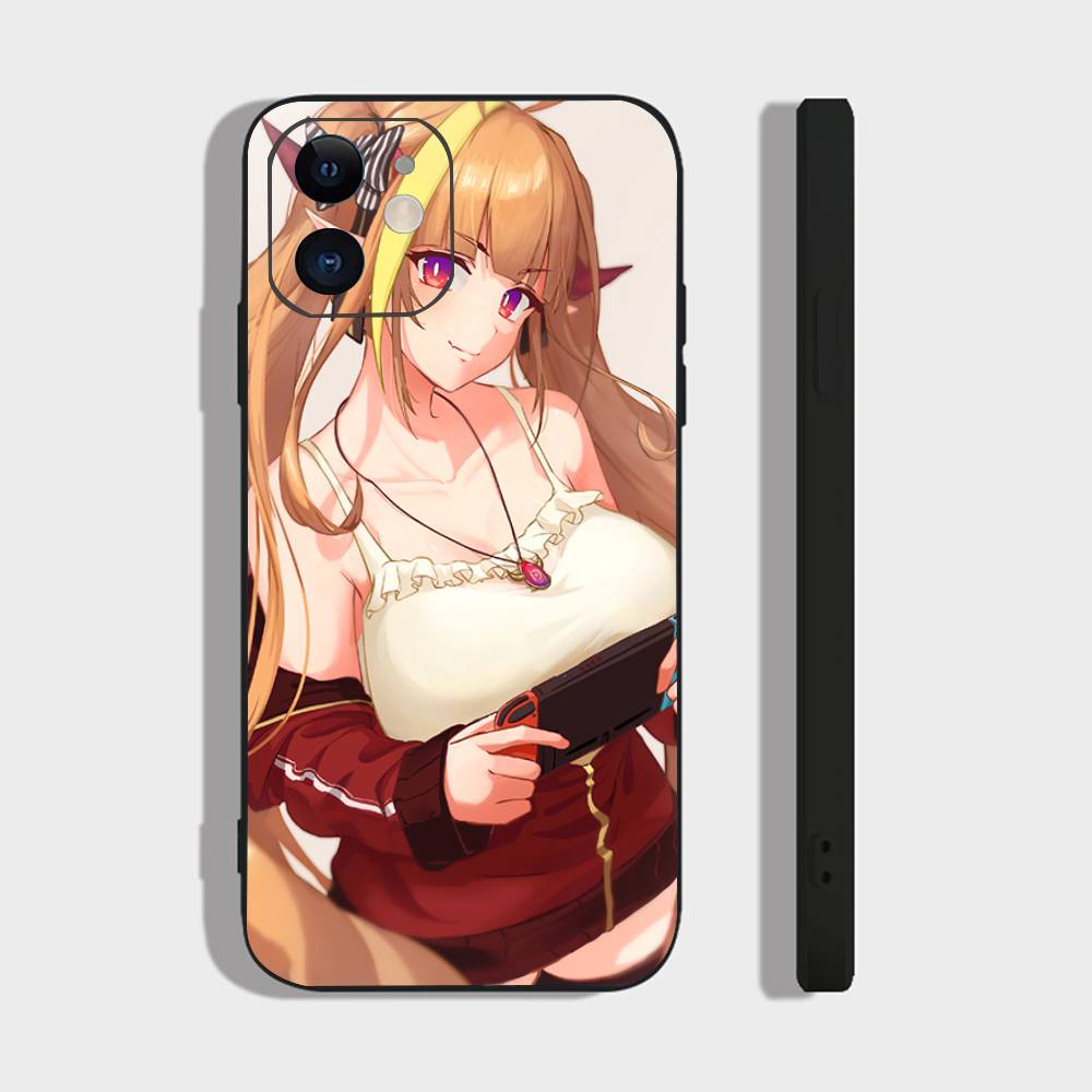 Чехол для телефона Kiryu Coco Anime H-hololive Для IPhone 17 Air 16 15 14 13 Pro Max 11 12 Черный Силиконовый Чехол