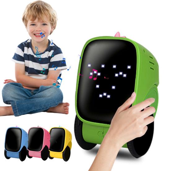 Kids Remote Control Robot Toy with LED Eyes Horns Auto-Demonstration Programmable Touch Sensing Educational