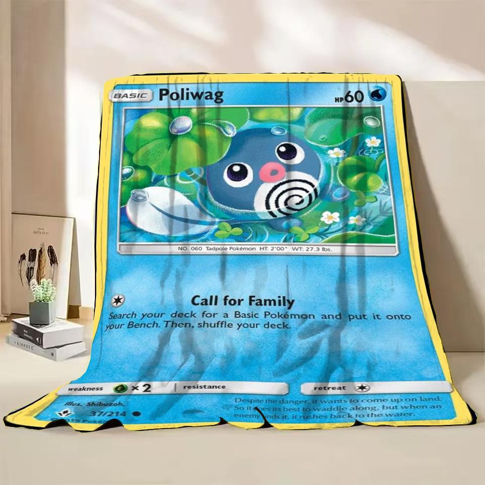Фланелевое одеяло с персонажами мультфильмов Pokémon для спальни, кровати, дивана, для обеденного перерыва, пикника, путешествий. Мягкие детские подарки