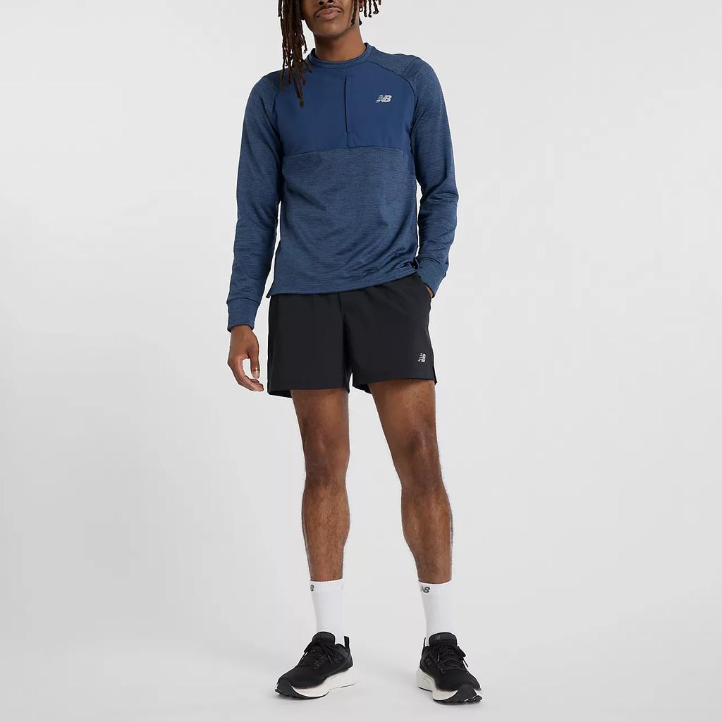 Мужская футболка New Balance Heat Grid Crew T Shirt Мужская Морской синий