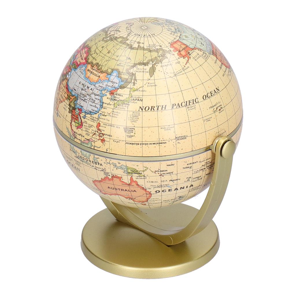 Mini World Map Globe English Edition Desktop Rotating Earth Geography Globe Teaching Tool