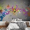 Music Mural Graffiti Wallpaper Removable Background Wall Mural Bedroom Living Room Background Wall Home Decoration