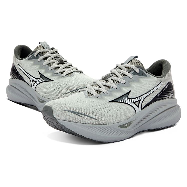 Mizuno Astro Plus Удобная амортизация Легкие Увеличивающие рост Отскок Низкие Кроссовки для бега Унисекс кроссовки Зеленый Серый D1GH240111