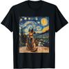 German Shepherd Dog Doggy - Van Gogh Style - Starry Night T-Shirt