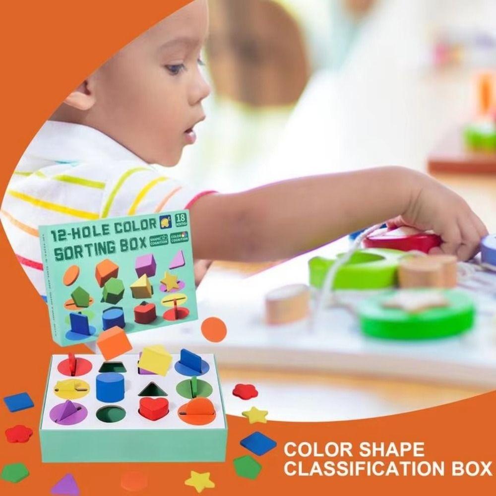 Деревянные игрушки для распознавания фигур Деревянные игрушки Игрушки для сортировки фигур Монтессори Деревянные игрушки для фермы Подарки