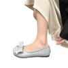 Soft Cute Round Head Bow Flat Ballet Shoes for Women 2025 New Versatile Girl Mary Jane Single Shoes for Women