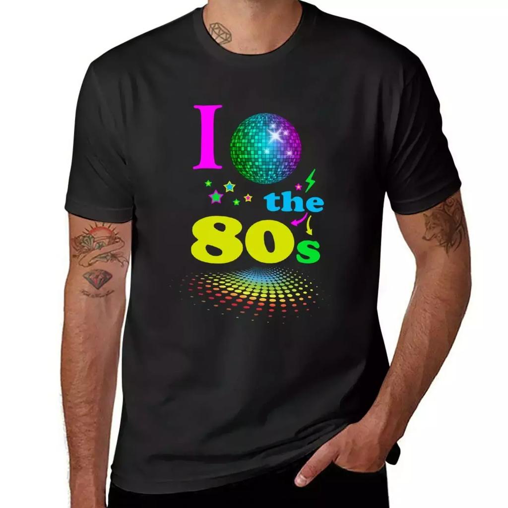 I Love The 80's eighties T-Shirt animal prinfor boys customs Short sleeve tee men