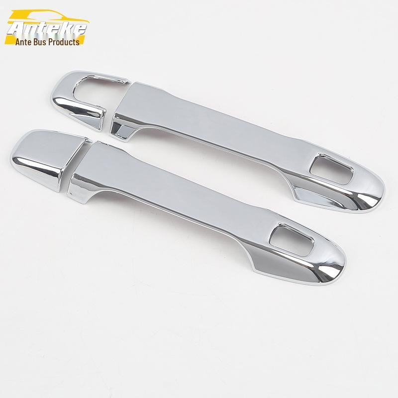 IZOA Car Door Handle Trim: Decorative Armrest & Front Door Bright Strip for 18 Models