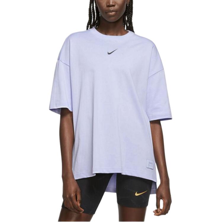 Nike Спортивная футболка с рукавами-реглан для женщин, цвет серо-голубой, DV8023-536