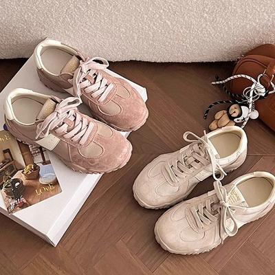 Ретро кроссовки для тренировок Форрест Гамп женские 2025 новая весна супер огонь женские туфли на платформе универсальные на шнуровке повседневные спортивные туфли