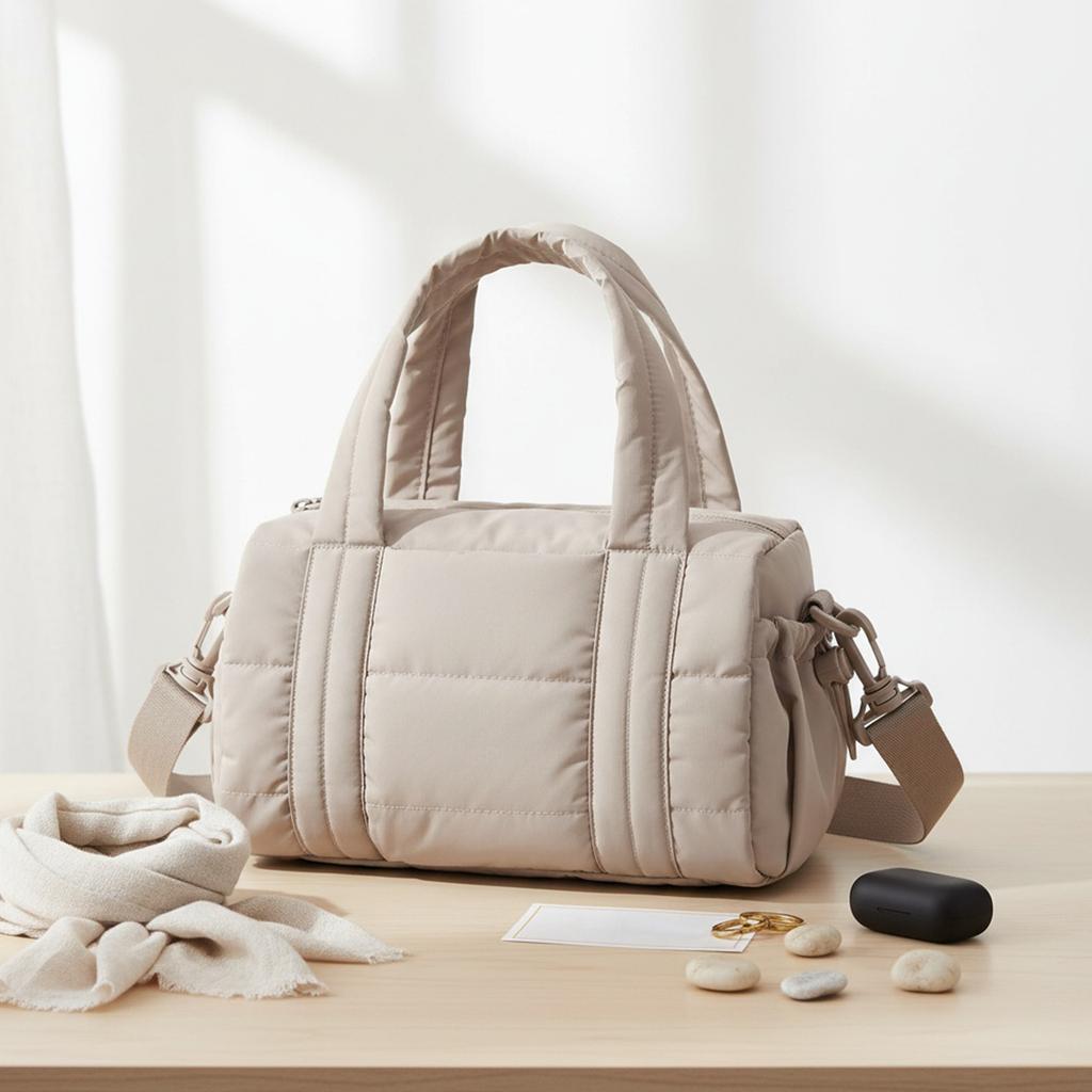 Женская стеганая дорожная сумка из нейлона с регулируемым ремнем, сумка через плечо для спорта и путешествий