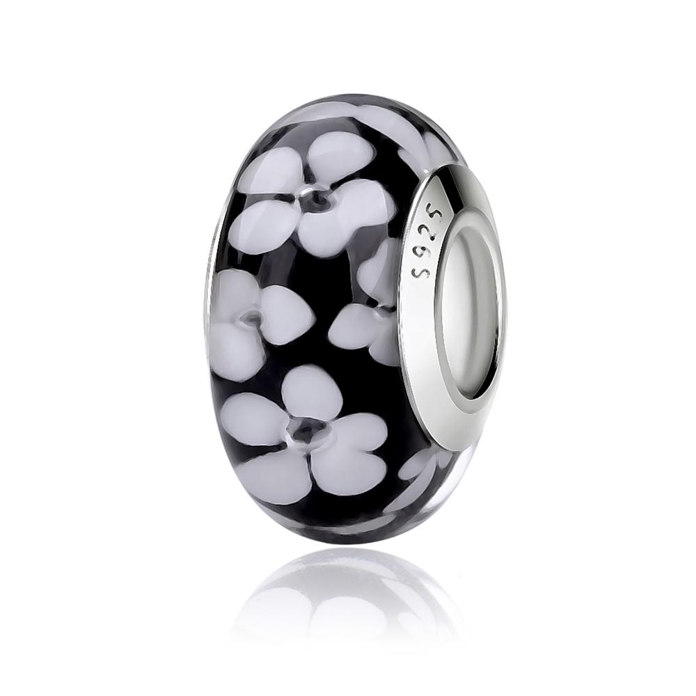 Медные Шармы из Муранского Стекла Подходят для Оригинальных Браслетов Круглые Шармы из Муранского Стекла Бусины Сделай Сам Женские Ювелирные Изделия Подарки для Женщин