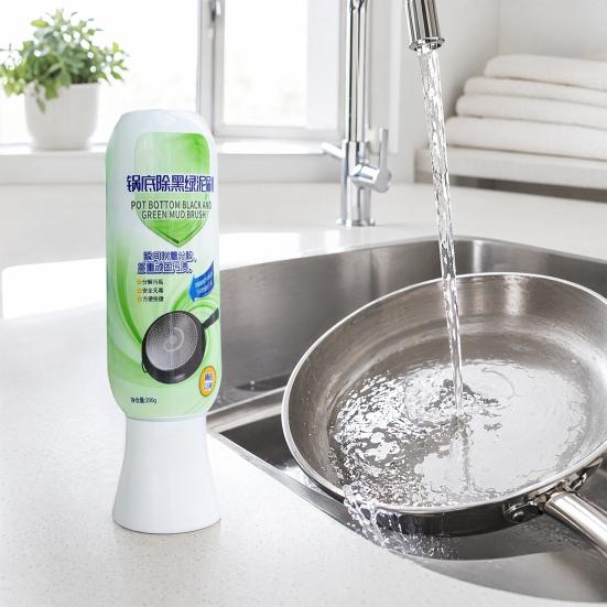 2Pcs Black Stain Remover, Deep Cleaning Heavy Duty Pot Cleaner, Stainless Steel Easy Use Pan Cleaner, Black Spot Cleaning Kit for Pots Pans,