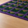 Modern Geometric Purple And Green  Purple Green Abstract Living Room Carpet Bold Designer  Rug