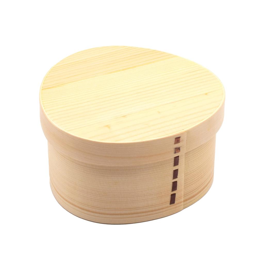 Magewappa Bento Box Деревянный ланч-бокс 14 см Одноуровневый рисовый шарик в форме натурального приблизительно. А-11-273080