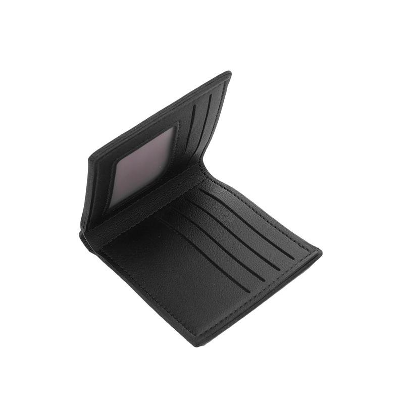 Fashion Men Solid Color Wallet Short Style Wallets Pu Leather Money Clips with Multiple Card Slots Wallet Men Purses