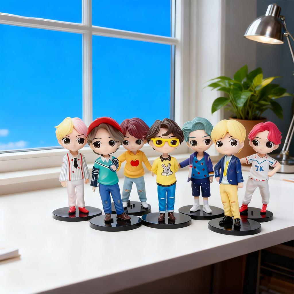 Набор фигурок, 7 шт., 14 см, ПВХ, куклы-идолы, милые коллекционные фигурки для фанатов, украшение для стола и подарок