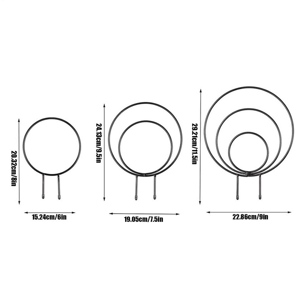 Garden Plant Support Stake Stand Round Vine Climbing Rack Iron heart-Shaped Flower Plant Trellis Support Frame Garden Decor