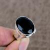 Black Spinel Genstone Handmade 925 Sterling Silver Jewelry Ring Size 7.5 KKG-510