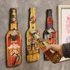 Винтажный деревянный настенный открыватель для пивных бутылок Ретро-принт Прочный металл Для домашнего бара Кухонные посиделки
