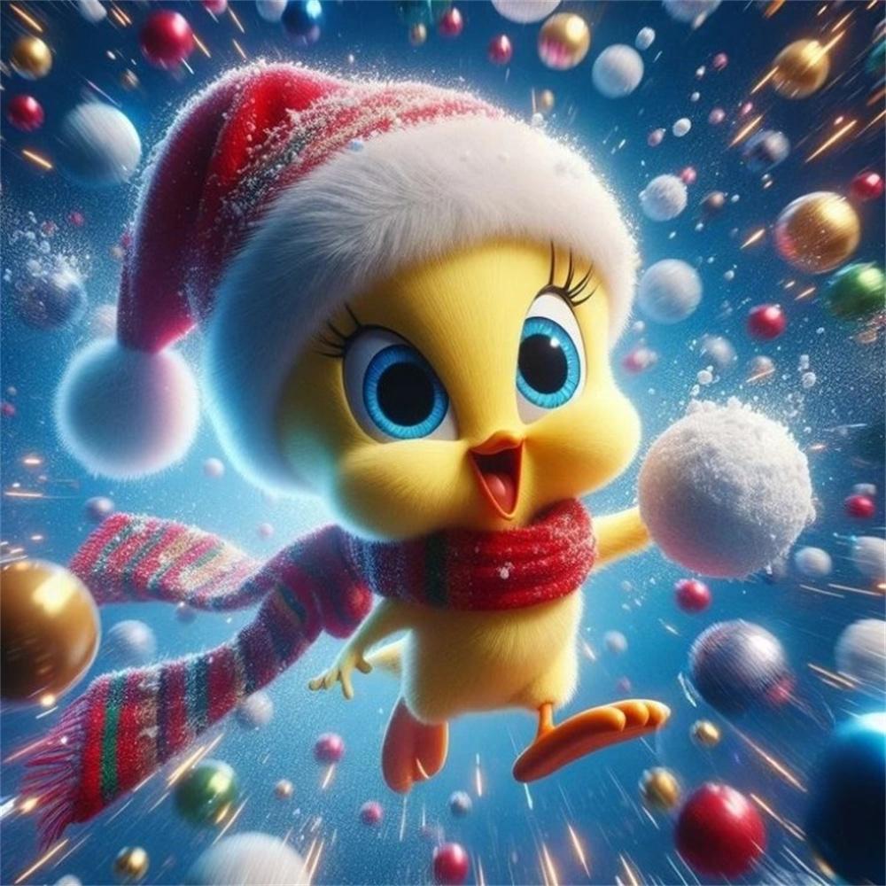Птичка Твити Желтый канарейка Looney Tunes Мультфильм Алмазная мозаика DIY Вышивка крестом Ручная работа Искусство Подарок Поделки Декор для дома Подарок