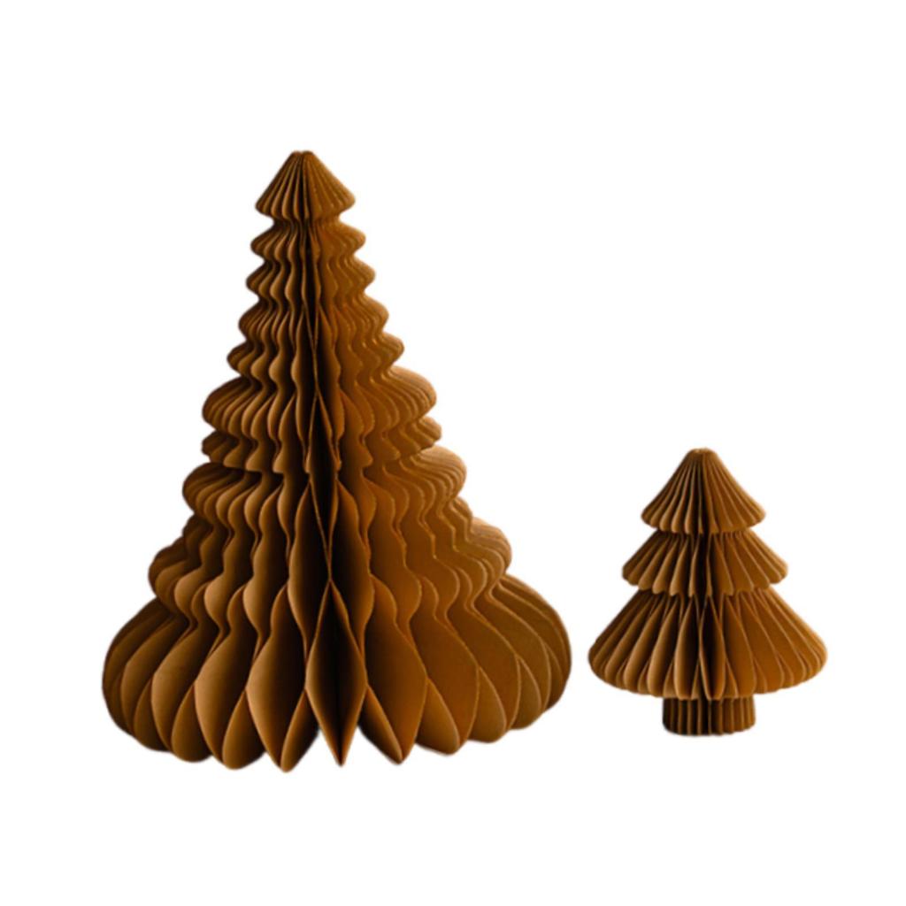2x Paper Christmas Tree Ornament Christmas Desktop Decoration Foldable Trendy Sculpture for Indoor Bedroom Bookshelf Walkway