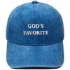 GOD'S FAVORITE letter embroidered baseball cap washed retro dad hat men's and women's casual hat