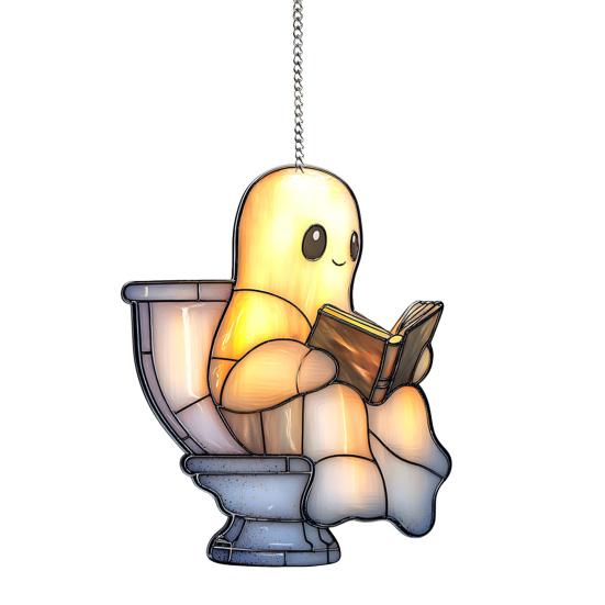 Ghost Hanging Decoration Acrylic Ghost Series Sun Catcher Cartoon Ghost Halloween Decoration for Windows Porch Walls