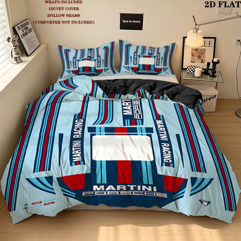 Martini Pattern Bedding Quilt Set Quilt Cover Pillowcase Home Birthday Gift(1 * duvet cover + 2 * pillowcase, without core)