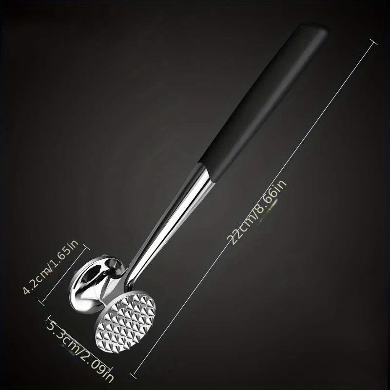 Кухонный молоток из нержавеющей стали с двумя сторонами для отбивания мяса, профессиональный поварской тендеризатор для мяса, многофункциональный инструмент для мяса