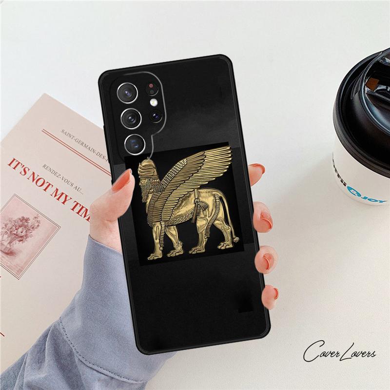 Чехол для телефона с ламассу Ассирийский Крылатый Лев Для Samsung Galaxy S24 S25 S23 S22 Ultra Note 10 20 Plus S20 S21 FE Чехол