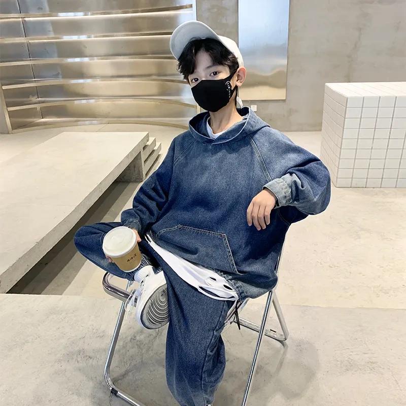 Детская одежда, Джинсовые костюмы для мальчиков, Осенняя одежда, Красивые детские весенне-осенние костюмы-двойки, Осенние мальчики