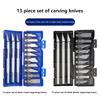Набор из 13 штук металлических художественных ножей из алюминиевого сплава для резьбы - Идеально подходит для вырезания из бумаги, рукоделия и моделирования