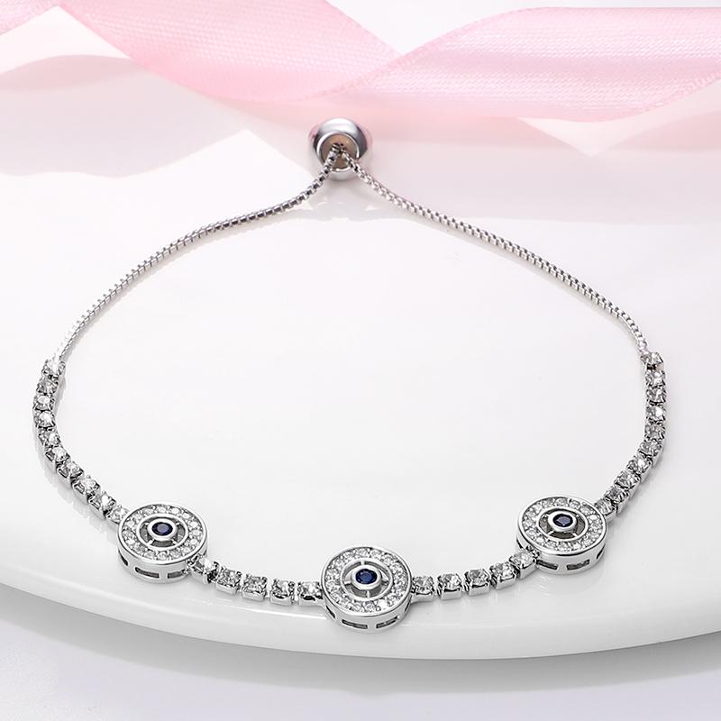 Color Sakura Sunflower Butterfly Pendant Bracelet Sparkling Lucky Infinite Symbol for Womens Fine Wedding Jewelry