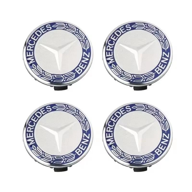 KOUG1 4pcs 75mm Car  For Mercedes BenzWheel Center Hub Cap Badge Cover A C GLC GLA W205 W204 W203 W212 W211 W210 W213 W164 A1714000025