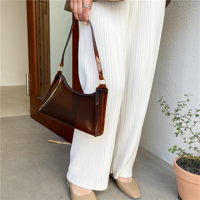 Yogodlns Women Underarm Shoulder Bag PVC Transparent Fashion Designer Small Handbag Purse Jell Hobos Bags Female Summer Top Handle Bags