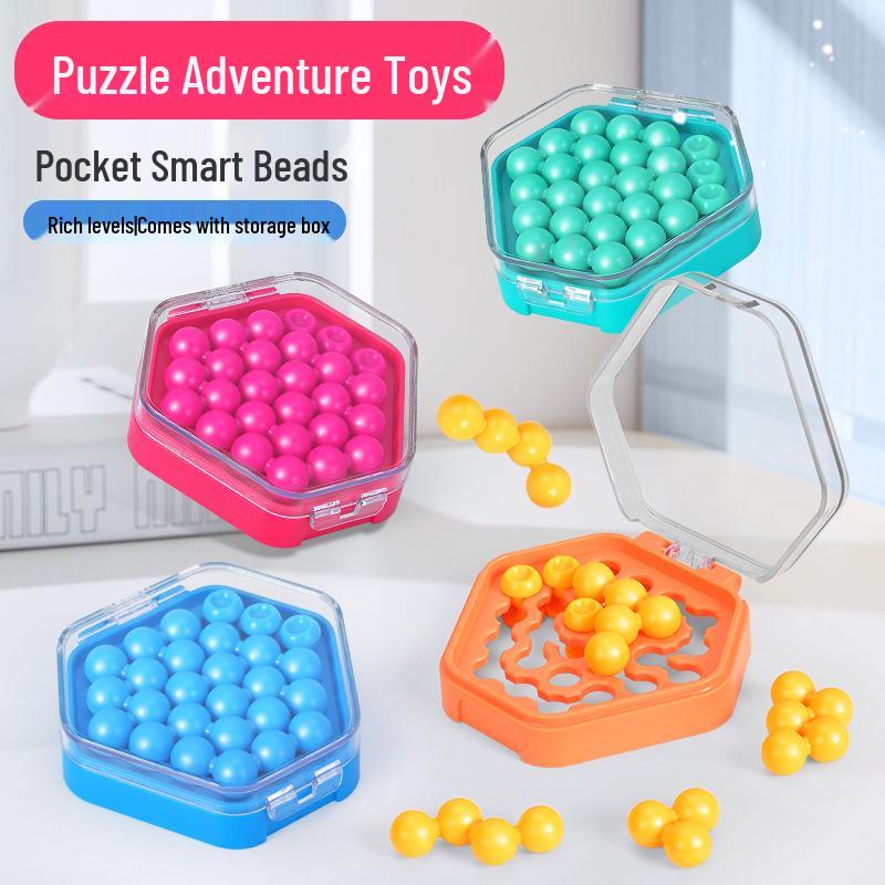 Pocket Wisdom: Color Beads Puzzle - Children's Logic & Spatial Thinking Educational Toy
