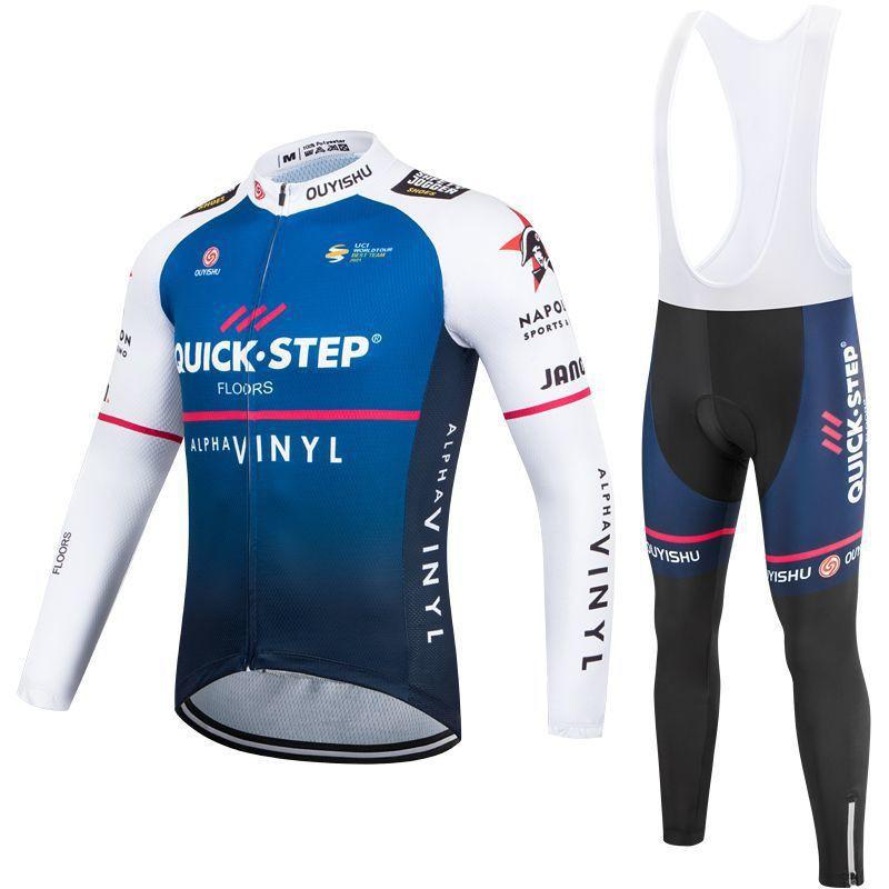 Mens Cycling Jersey Shorts Set Long Sleeve Slim Fit Mountain Road Bike Apparel Quick Dry Breathable
