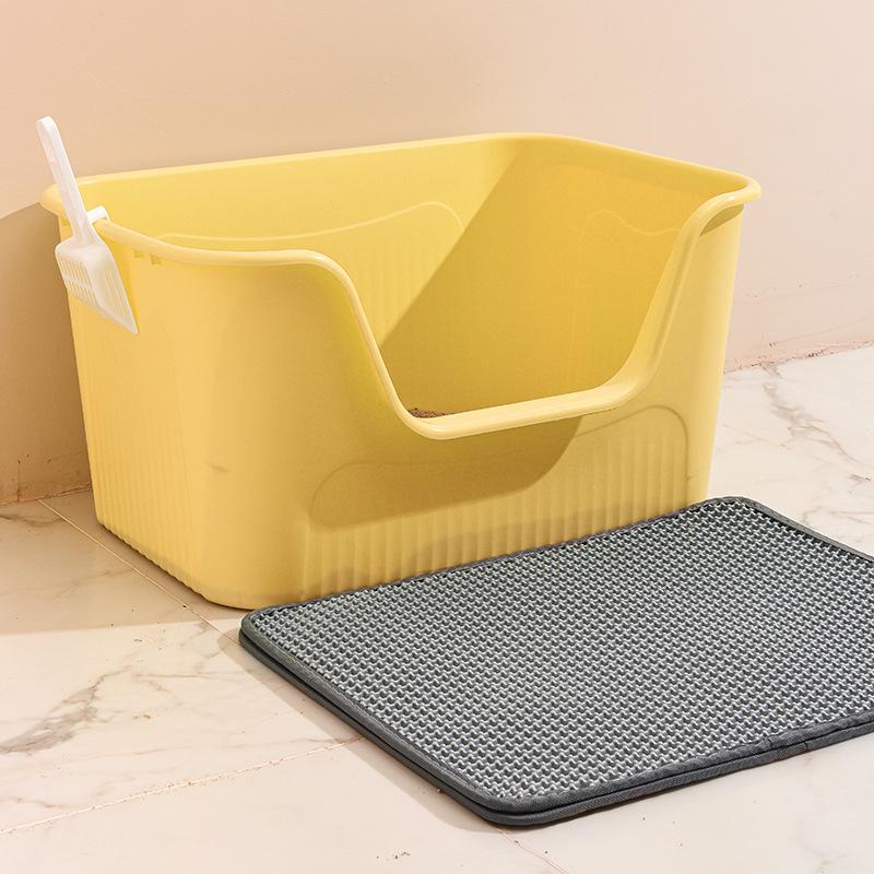 Очень большой полузакрытый лоток для кошек с защитой от брызг и совком