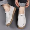 Spring Summer New Leather Shoes for Men Solid Color Fashion Soft Sole Driving Shoes Man Korean Antiskid Low Top Loafers Malee