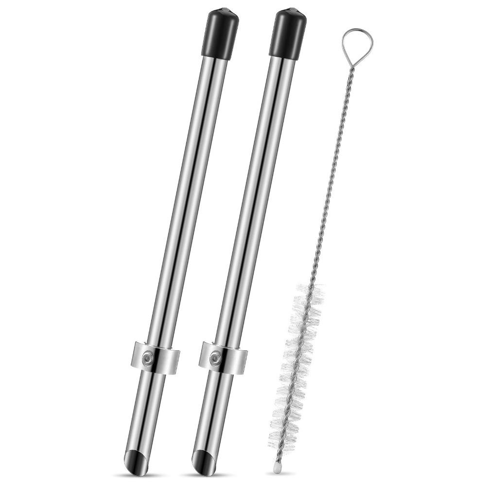 Efficient Straw Puncher Stainless Steel Lemonade Stand Supplies Beverage Mixer for Plastic Lids