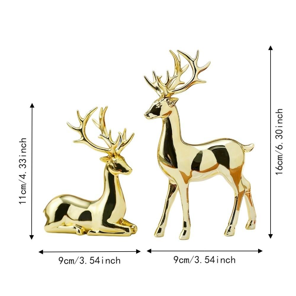 Creative Deer Desktop Ornament Modern Christmas Deer Statue Elk Home Decor Living Room